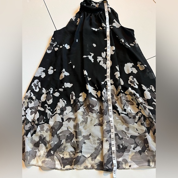 INC International Concepts Floral Halter Dress in Black and White Women’s Sz 10 - Picture 9 of 14